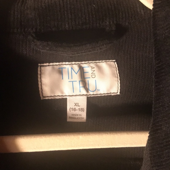 Time & Tru black corduroy jacket size XL. NWT - Picture 2 of 5